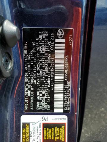 4T4BF1FK2FR473746 - 2015 TOYOTA CAMRY LE BLUE photo 12