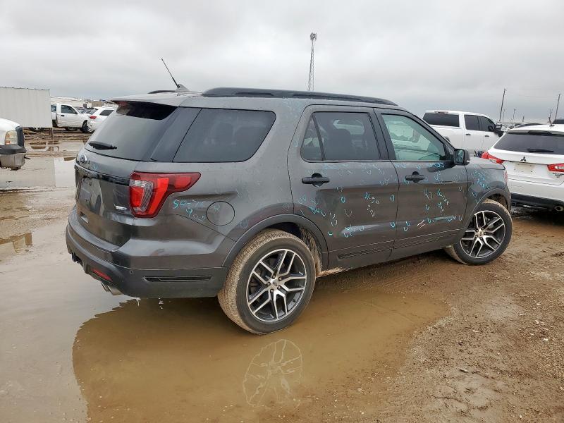 1FM5K8GT5KGB16976 - 2019 FORD EXPLORER SPORT CHARCOAL photo 3