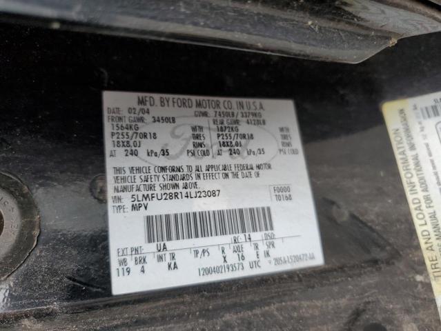 5LMFU28R14LJ23087 - 2004 LINCOLN NAVIGATOR 黑色 照片 13