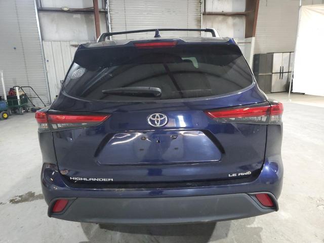5TDBZRBH2MS526915 - 2021 TOYOTA HIGHLANDER L BLUE photo 6