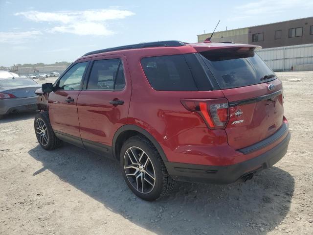 1FM5K8GT3JGB89746 - 2018 FORD EXPLORER SPORT წითელი ფოტო 2