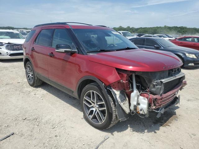 1FM5K8GT3JGB89746 - 2018 FORD EXPLORER SPORT წითელი ფოტო 4