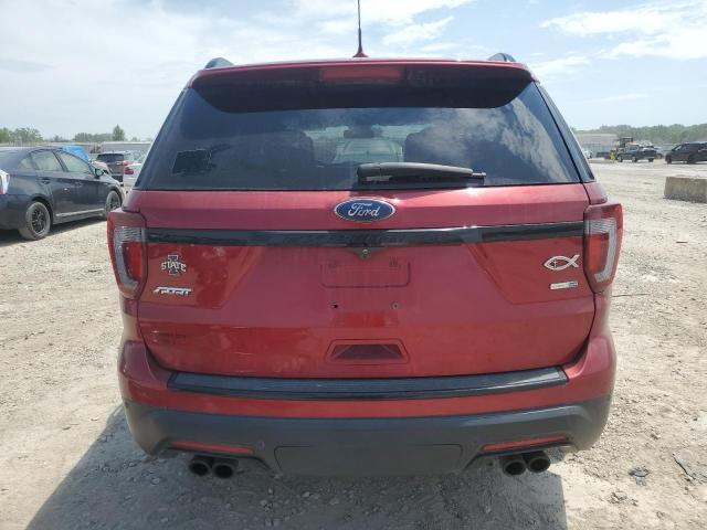 1FM5K8GT3JGB89746 - 2018 FORD EXPLORER SPORT წითელი ფოტო 6
