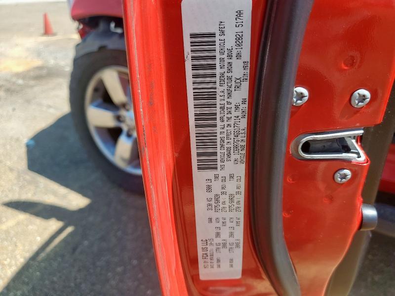 1C6RR7GT4GS177114 - 2016 RAM 1500 SLT RED photo 12