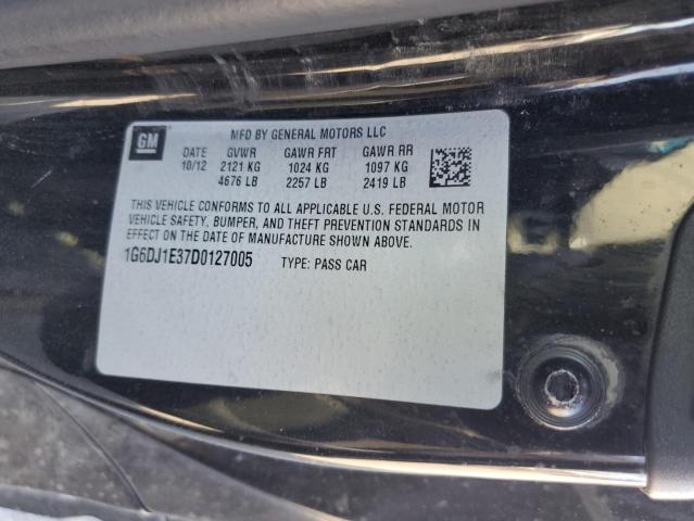 1G6DJ1E37D0127005 - 2013 CADILLAC CTS PERFORMANCE COLLECTION BLACK photo 12