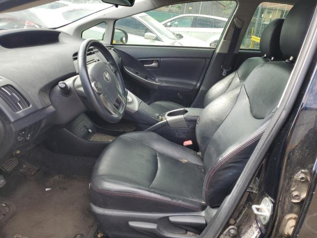 JTDKN3DUXD1636739 - 2013 TOYOTA PRIUS BLACK photo 7