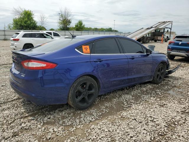 3FA6P0H74FR198376 - 2015 FORD FUSION SE BLUE photo 3