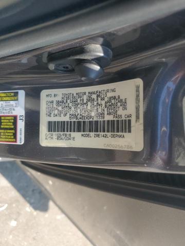 5YFBU4EEXDP215339 - 2013 TOYOTA COROLLA BASE Gris foto 12