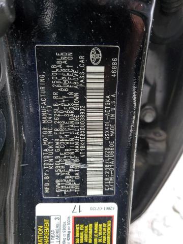 4T1BK1EBXDU038932 - 2013 TOYOTA AVALON BASE 黑色 照片 12