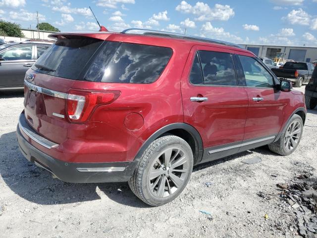 1FM5K7FH0JGB30421 - 2018 FORD EXPLORER LIMITED RED photo 3