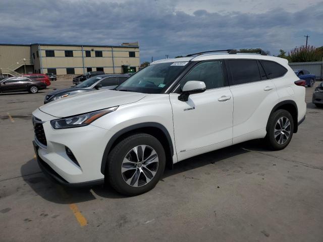 5TDGBRCH2LS503416 - 2020 TOYOTA HIGHLANDER HYBRID XLE WHITE photo 1