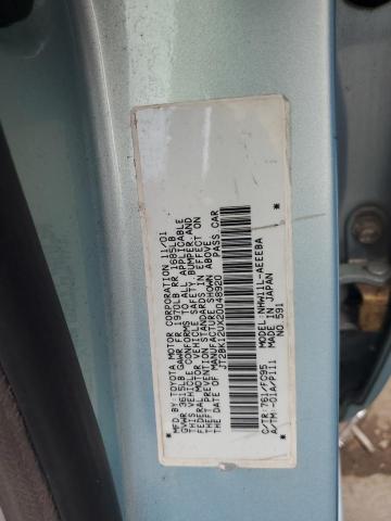 JT2BK12UX20048920 - 2002 TOYOTA PRIUS BLUE photo 12