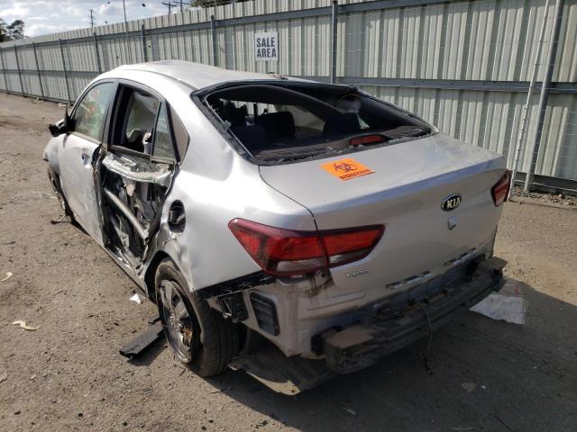 3KPA24AB9KE237392 - 2019 KIA RIO S SILVER photo 3