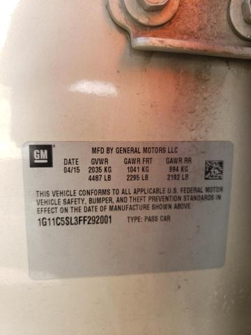 1G11C5SL3FF292001 - 2015 CHEVROLET MALIBU 1LT ბეჟი ფოტო 12