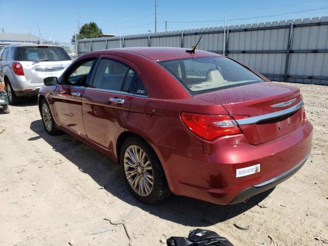 1C3CCBCG5CN109011 - 2012 CHRYSLER 200 LIMITED RED photo 2