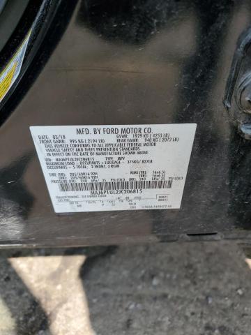 MAJ6P1UL2JC206815 - 2018 FORD ECOSPORT SE BLACK photo 12