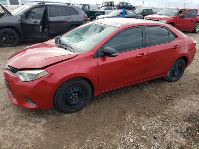 5YFBURHE4FP287813 - 2015 TOYOTA COROLLA L RED photo 1