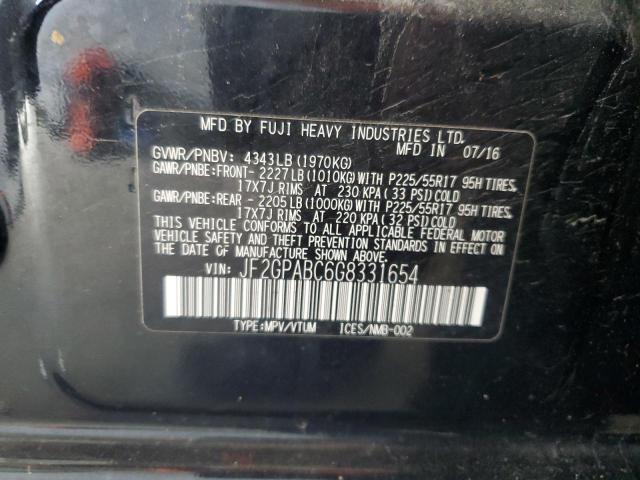 JF2GPABC6G8331654 - 2016 SUBARU CROSSTREK PREMIUM 黑色 照片 12