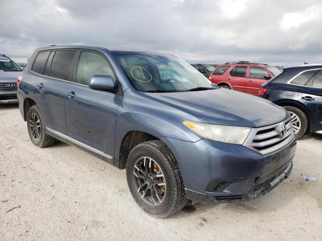 5TDZA3EH5DS032188 - 2013 TOYOTA HIGHLANDER BASE BLUE photo 1