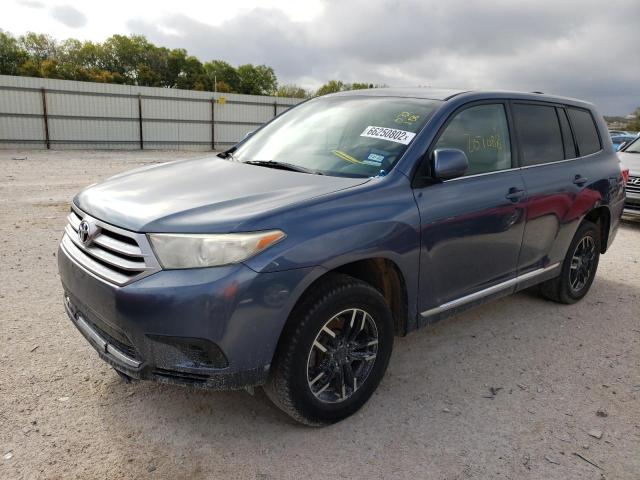 5TDZA3EH5DS032188 - 2013 TOYOTA HIGHLANDER BASE BLUE photo 2