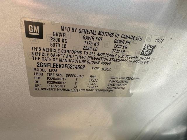 2GNFLEEK2F6214682 - 2015 CHEVROLET EQUINOX LS SILVER photo 10
