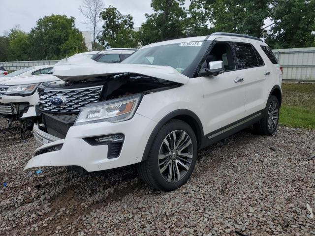 1FM5K8HT3JGB03852 - 2018 FORD EXPLORER PLATINUM WHITE photo 1