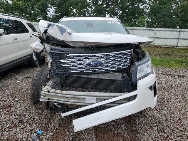 1FM5K8HT3JGB03852 - 2018 FORD EXPLORER PLATINUM WHITE photo 5