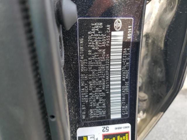 4T1G11AKXPU832204 - 2023 TOYOTA CAMRY SE NIGHT SHADE BLACK photo 12