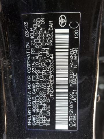 JTND4MBE8P3203244 - 2023 TOYOTA COROLLA SE 黑色 照片 12