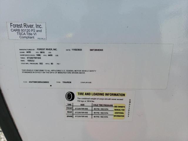 4X4TSME20RA336502 - 2024 WILDWOOD SALEM WHITE photo 10