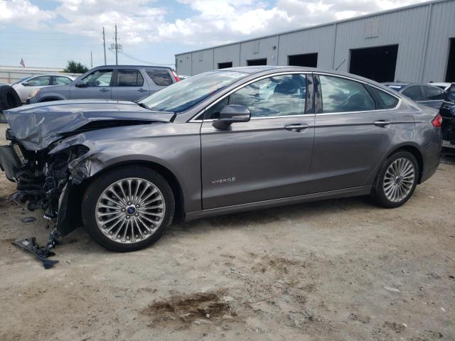 3FA6P0RU2DR286005 - 2013 FORD FUSION TITANIUM HEV GRAY photo 1