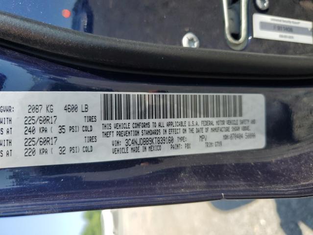 3C4NJDBB9KT839160 - 2019 JEEP COMPASS LATITUDE Bleu photo 14