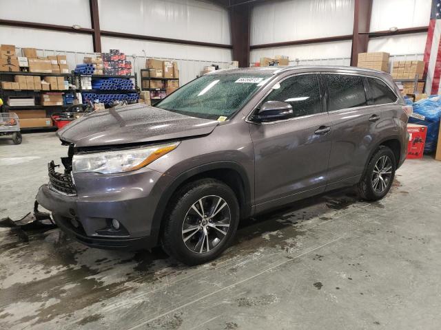 5TDKKRFH0GS132719 - 2016 TOYOTA HIGHLANDER XLE SILVER photo 1