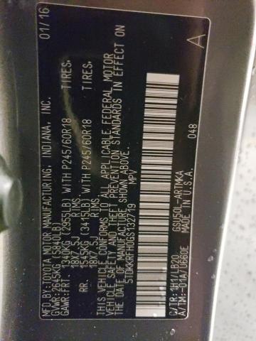 5TDKKRFH0GS132719 - 2016 TOYOTA HIGHLANDER XLE SILVER photo 13