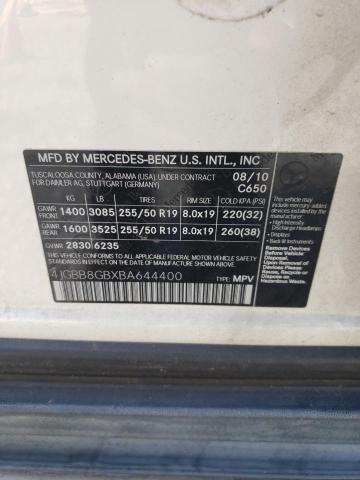 4JGBB8GBXBA644400 - 2011 MERCEDES-BENZ ML 350 4MATIC WHITE photo 13