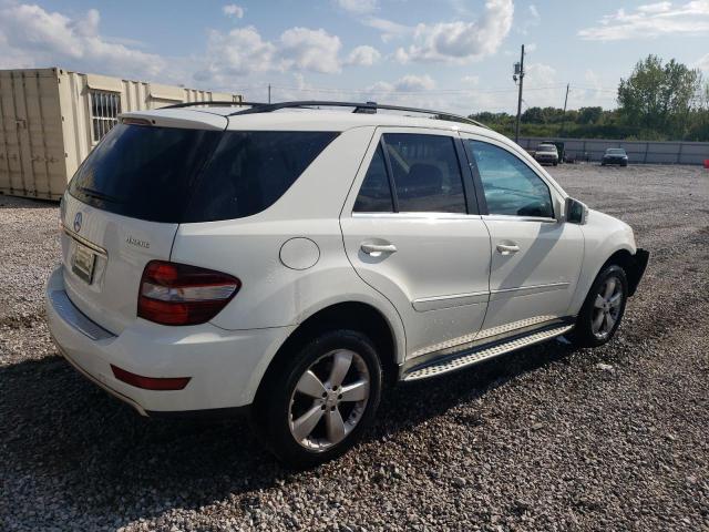 4JGBB8GBXBA644400 - 2011 MERCEDES-BENZ ML 350 4MATIC WHITE photo 3