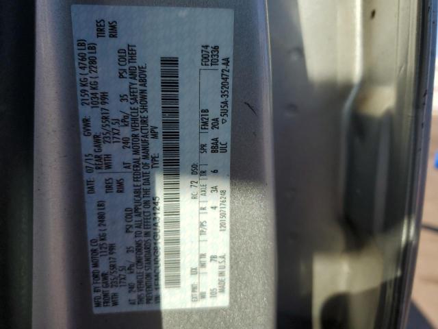 1FMCU0G91GUA31245 - 2016 FORD ESCAPE SE SILVER photo 13