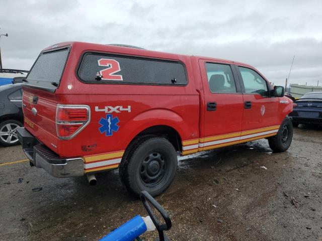 1FTFW1EF8CKD83299 - 2012 FORD F150 SUPERCREW RED photo 3