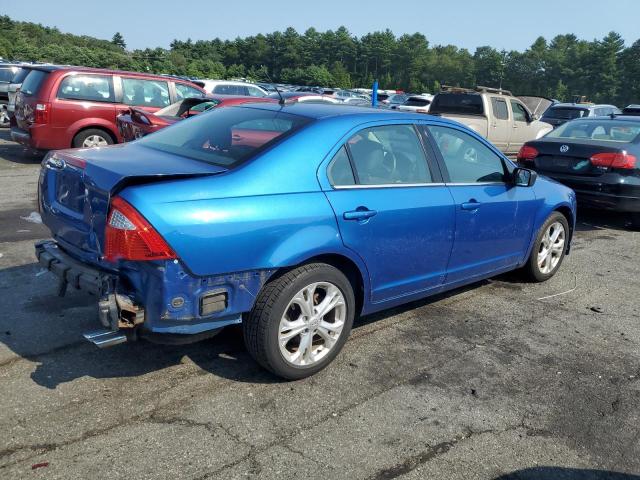 3FAHP0HA4CR386119 - 2012 FORD FUSION SE BLUE photo 3