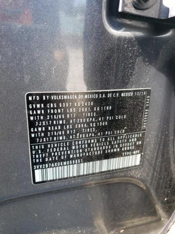 3VV2B7AX0KM059851 - 2019 VOLKSWAGEN TIGUAN SE Gris foto 13