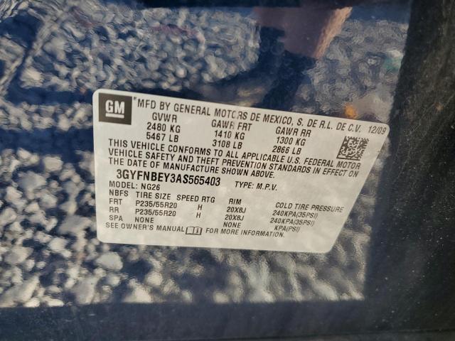 3GYFNBEY3AS565403 - 2010 CADILLAC SRX PERFORMANCE COLLECTION BLUE photo 13