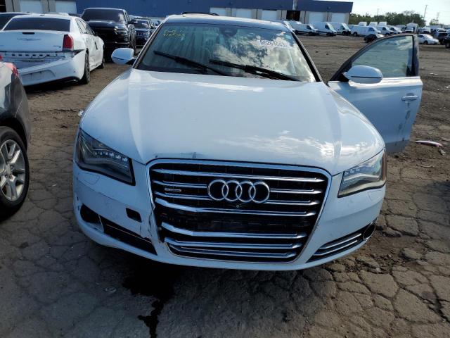 WAUR2AFD9EN010860 - 2014 AUDI A8 L QUATTRO WHITE photo 5