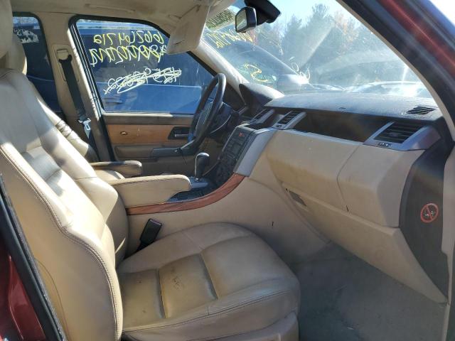 SALSK25458A168337 - 2008 LAND ROVER RANGE ROVE HSE RED photo 5