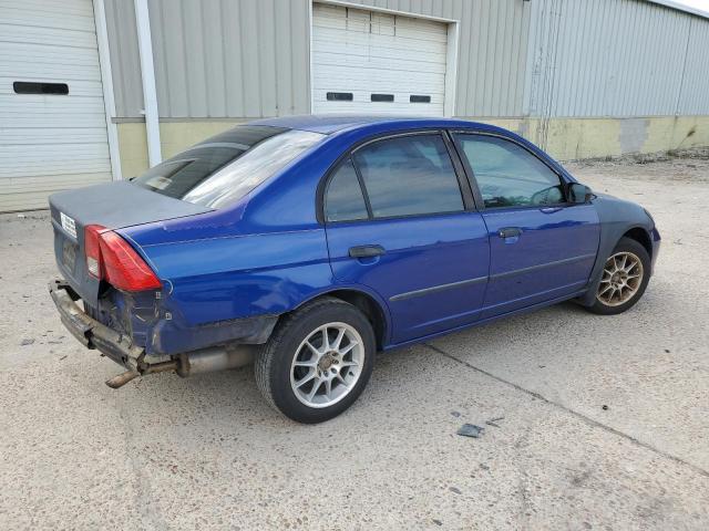 1HGES16315L005612 - 2005 HONDA CIVIC DX VP BLUE photo 3