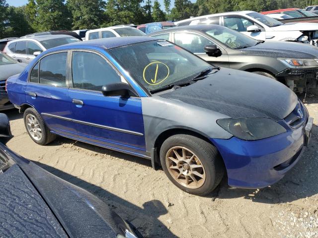 1HGES16315L005612 - 2005 HONDA CIVIC DX VP BLUE photo 4