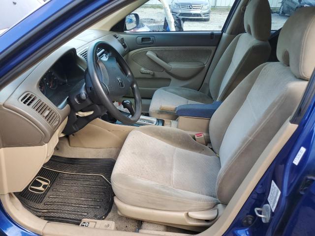 1HGES16315L005612 - 2005 HONDA CIVIC DX VP BLUE photo 7