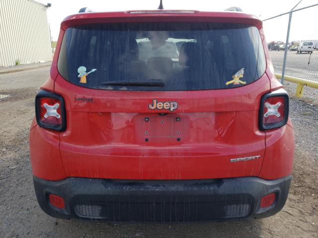 ZACCJAAB4HPF66801 - 2017 JEEP RENEGADE SPORT RED photo 6