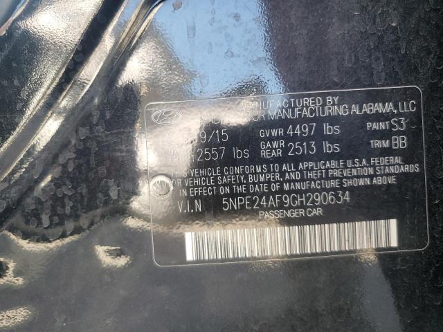 5NPE24AF9GH290634 - 2016 HYUNDAI SONATA SE BLACK photo 12