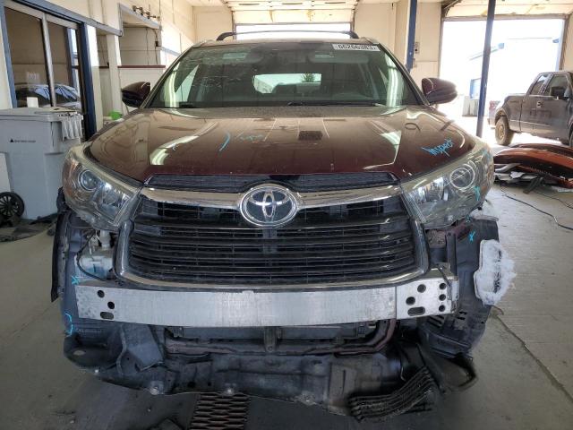 5TDJKRFH1GS312397 - 2016 TOYOTA HIGHLANDER XLE MAROON photo 5