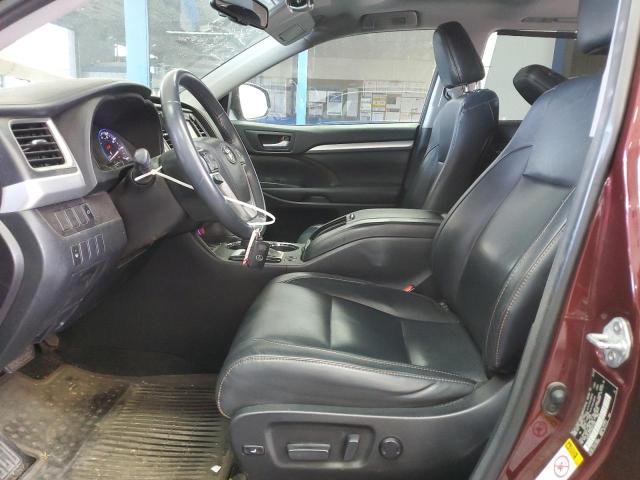 5TDJKRFH1GS312397 - 2016 TOYOTA HIGHLANDER XLE MAROON photo 7